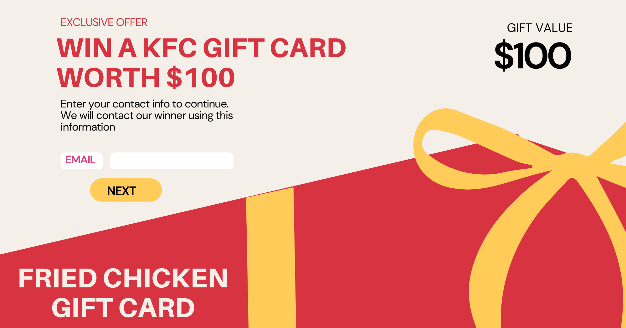 Win a $100 KFC Gift Card – Limited Giveaway! 